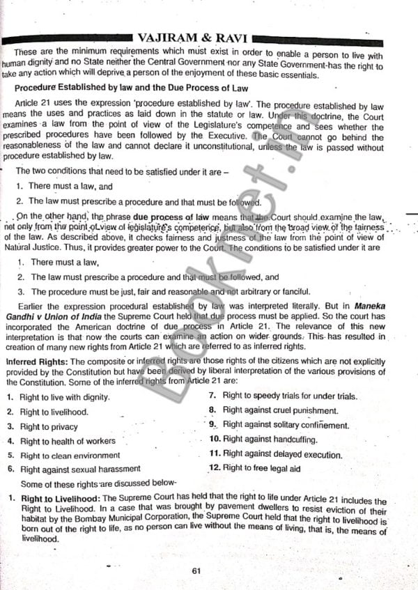 Vajiram And Ravi Indian Polity Part :- 1 Printed Notes – BookNet