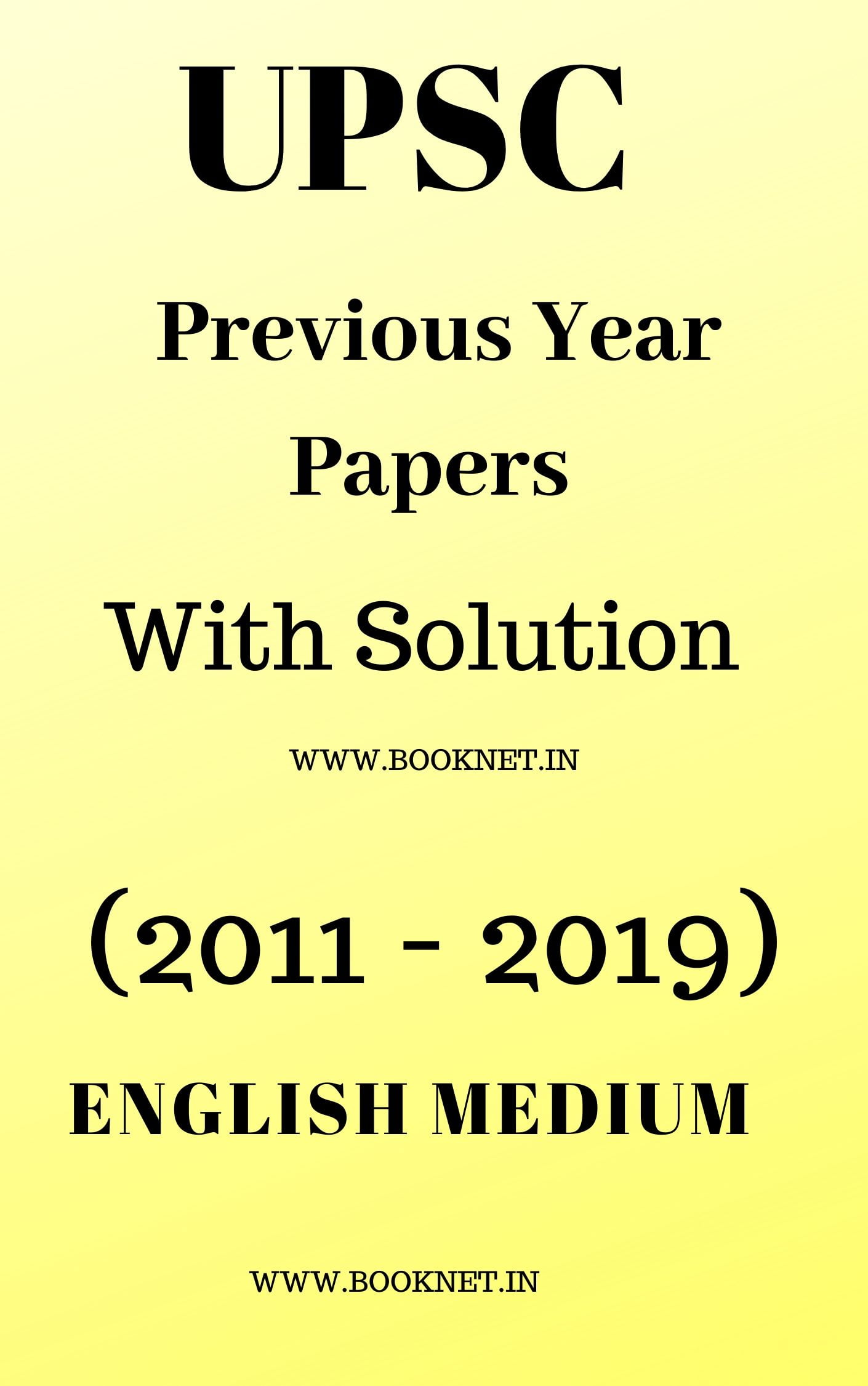 UPSC Previous Year Papers With Solution BookNet