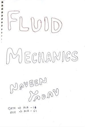 Fluid Mechanics Handwritten Notes