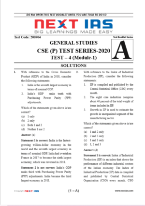 A 2020 NextIAS Test 4