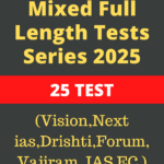 25 Mixed Full Length Test For Prelims 2025 English Medium