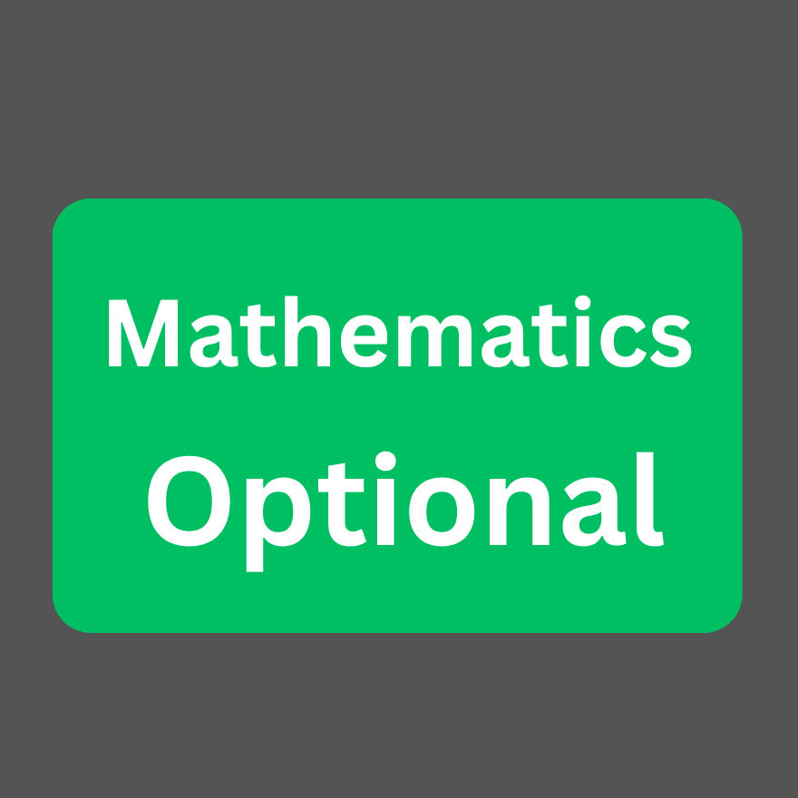 Mathematics Optional Notes